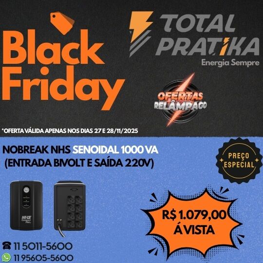 Nobreak NHS Compact Plus 4 Senoidal (1000VA/2b.7Ah)